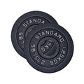 Cast Iron Weight Plates Set and Pair with Olympic Barbell + Clips