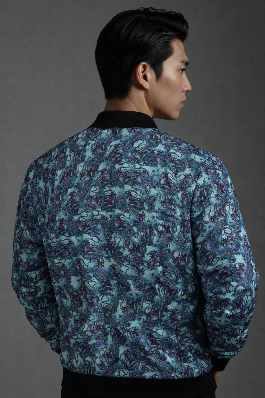 Blue Elephant Bomber Jacket