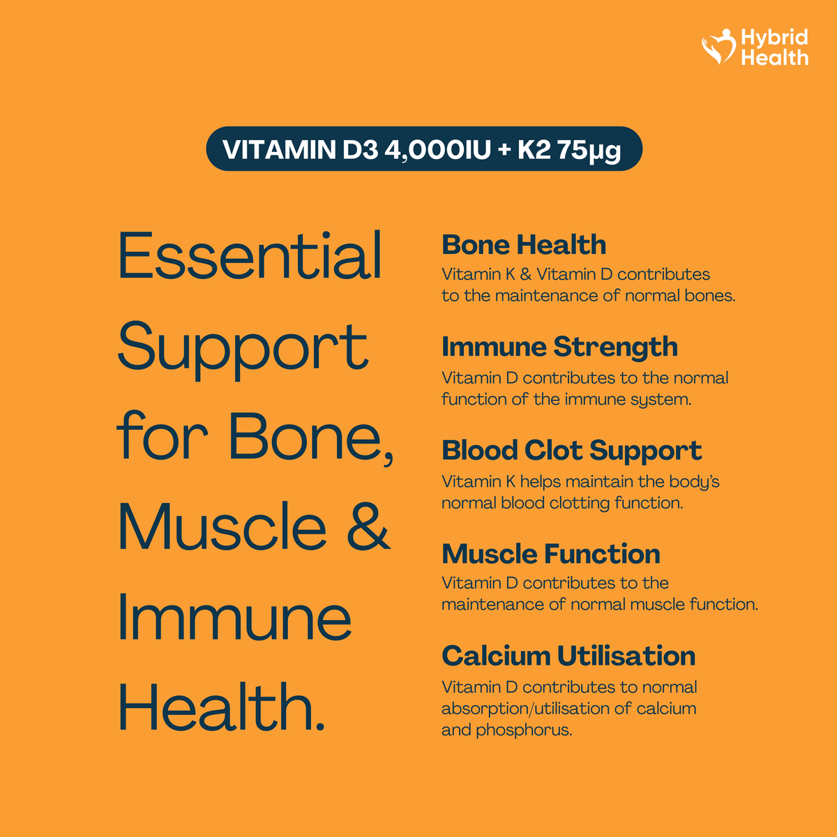 Vitamin D3 + K2