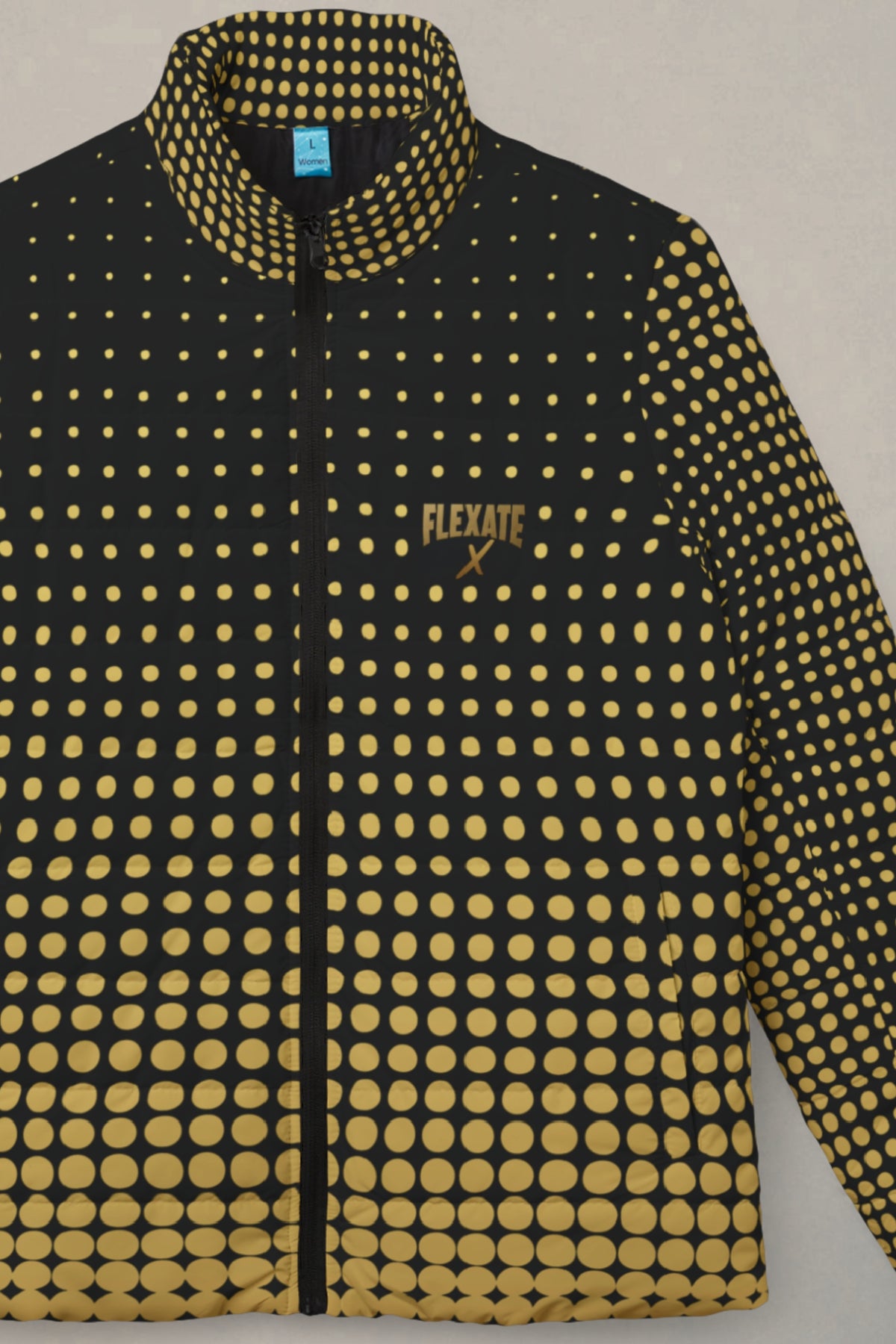 Flexate Golden X Women’s Puffer Jacket - AOP Design