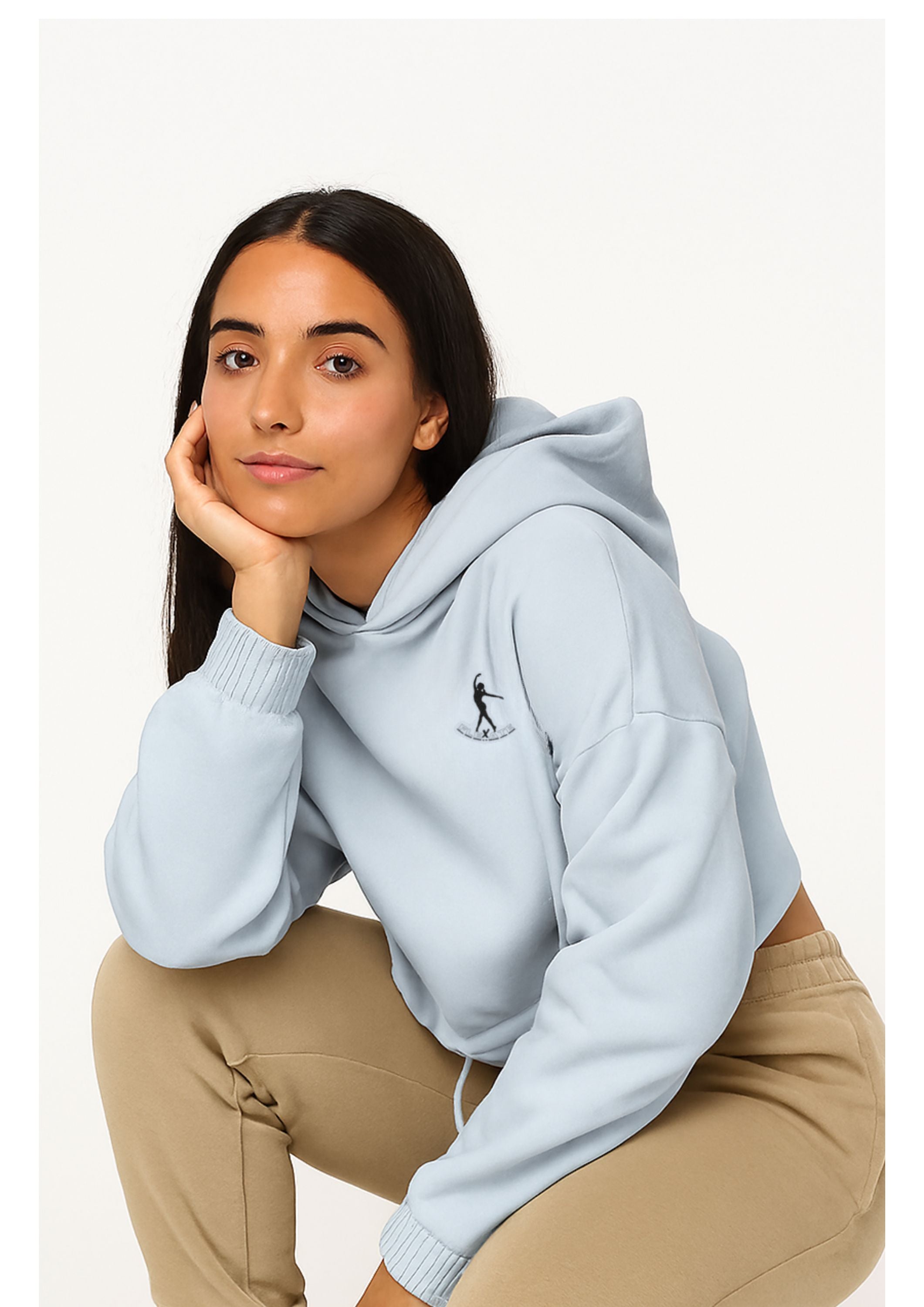 Flexate Women's Cropped Oversized Hoodie
