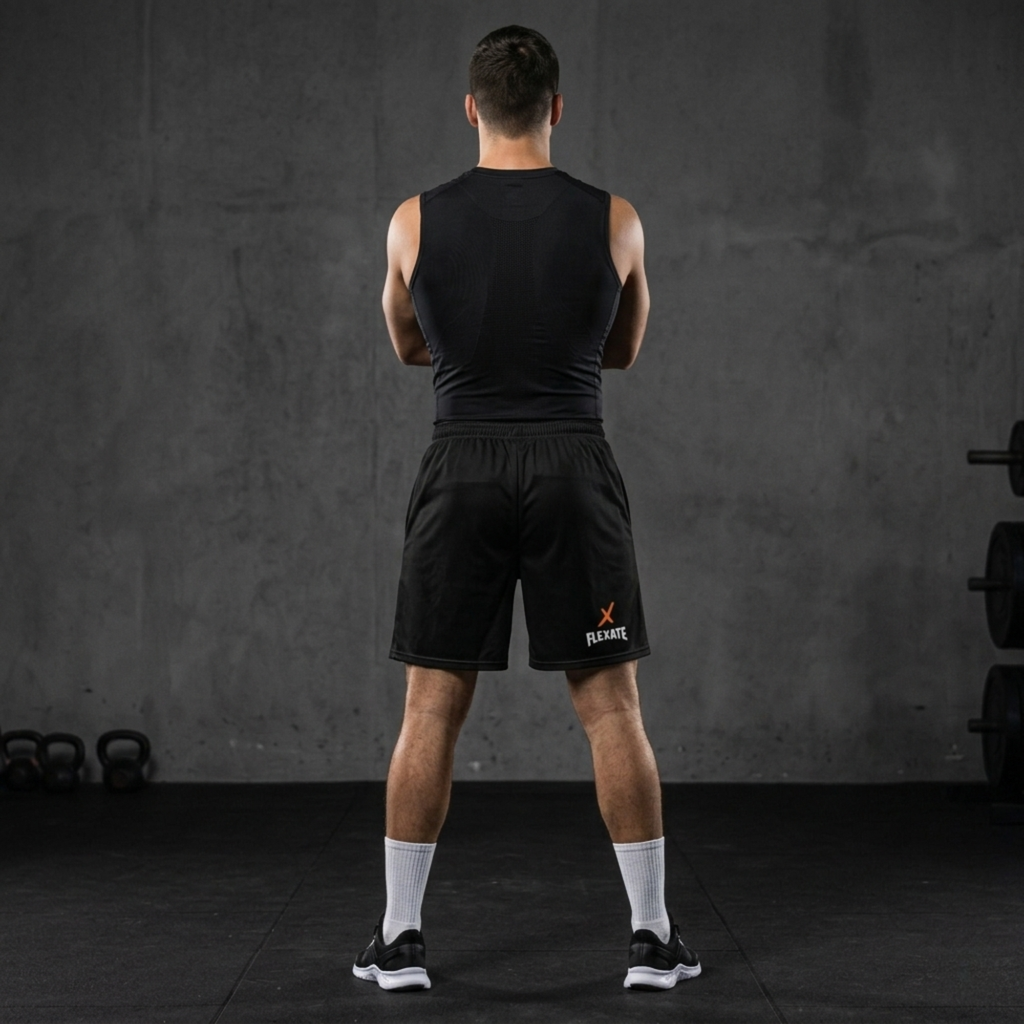 Flexate Stretch Shorts - Sports Black - Orange X