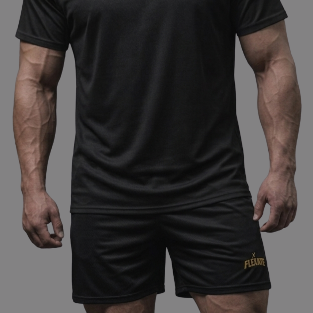 Flexate Stretch Shorts - Black - Flexate Gold X