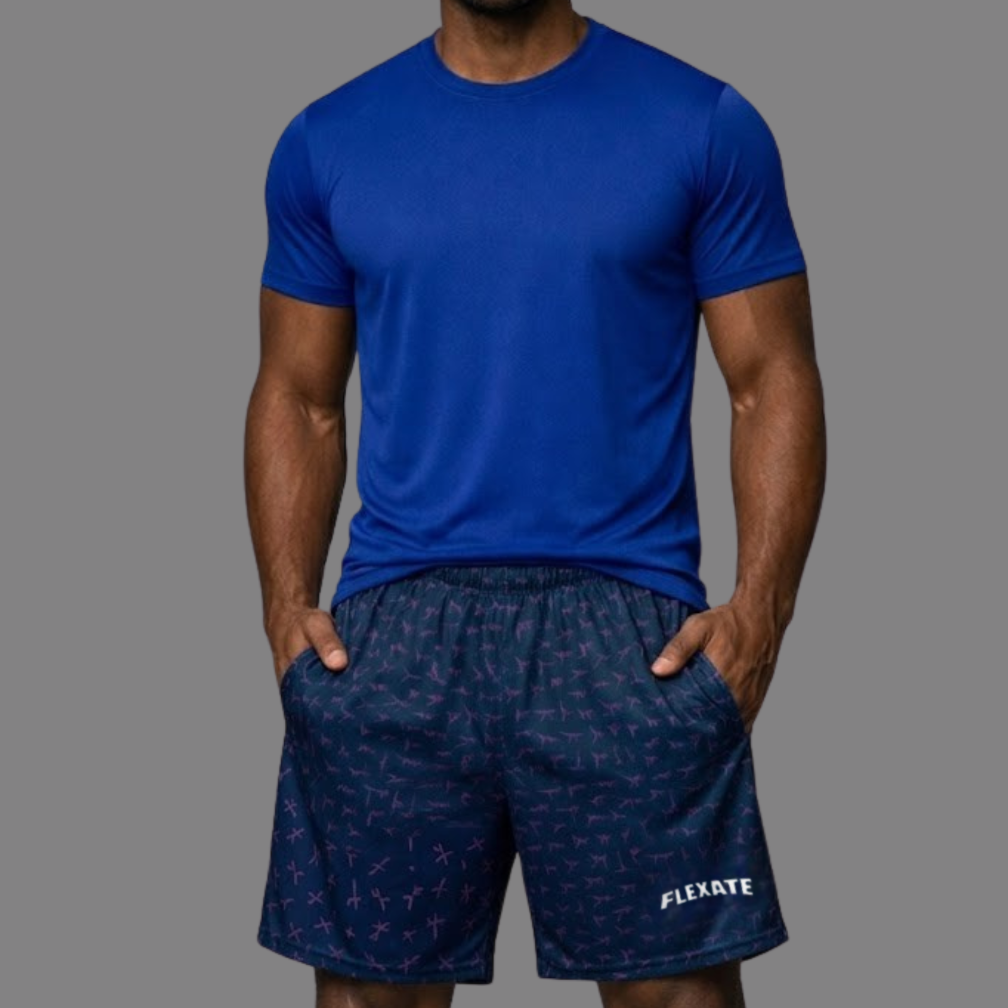 Flexate Stretch Shorts - Purple Shadows