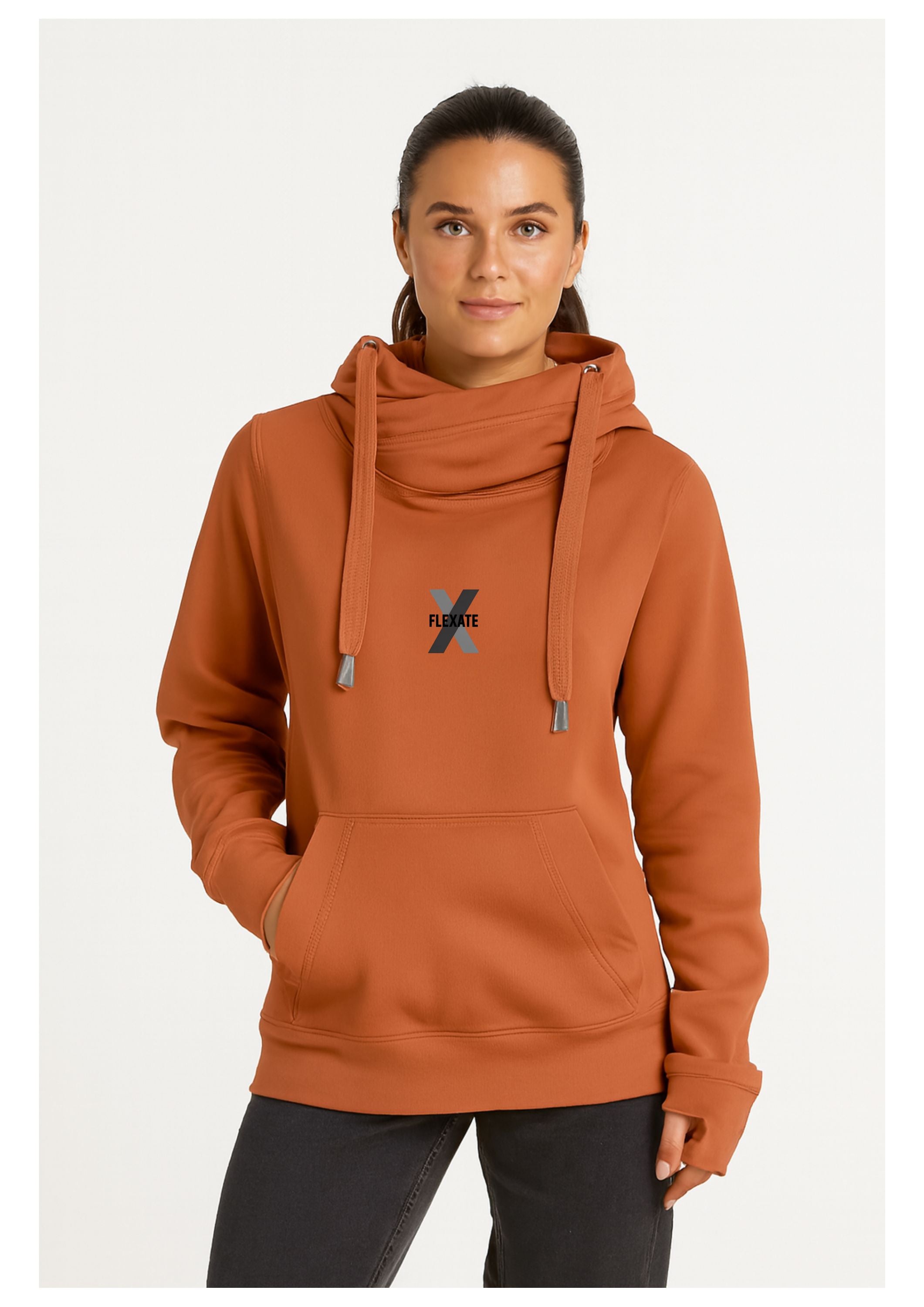 Flexate Cross Neck Hoodie