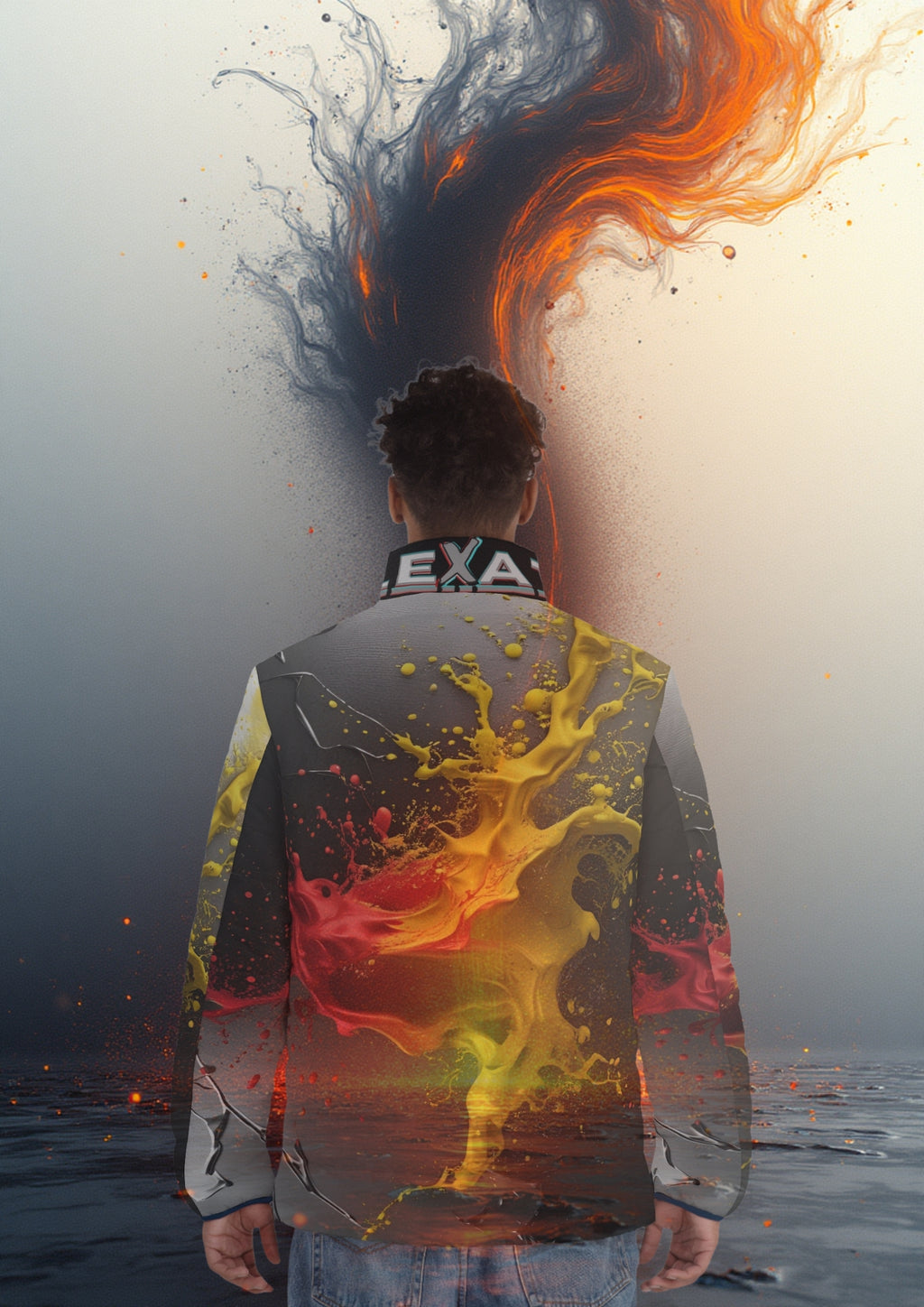 Flexate Artist One Men's Puffer Jacket - AOP Design