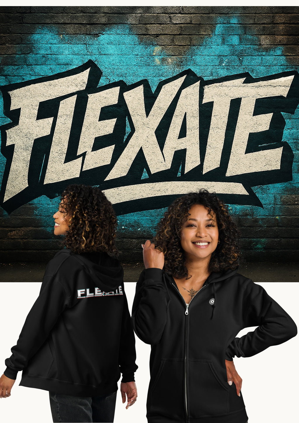 Flexate Classic - Womens Zip Up Hoodie