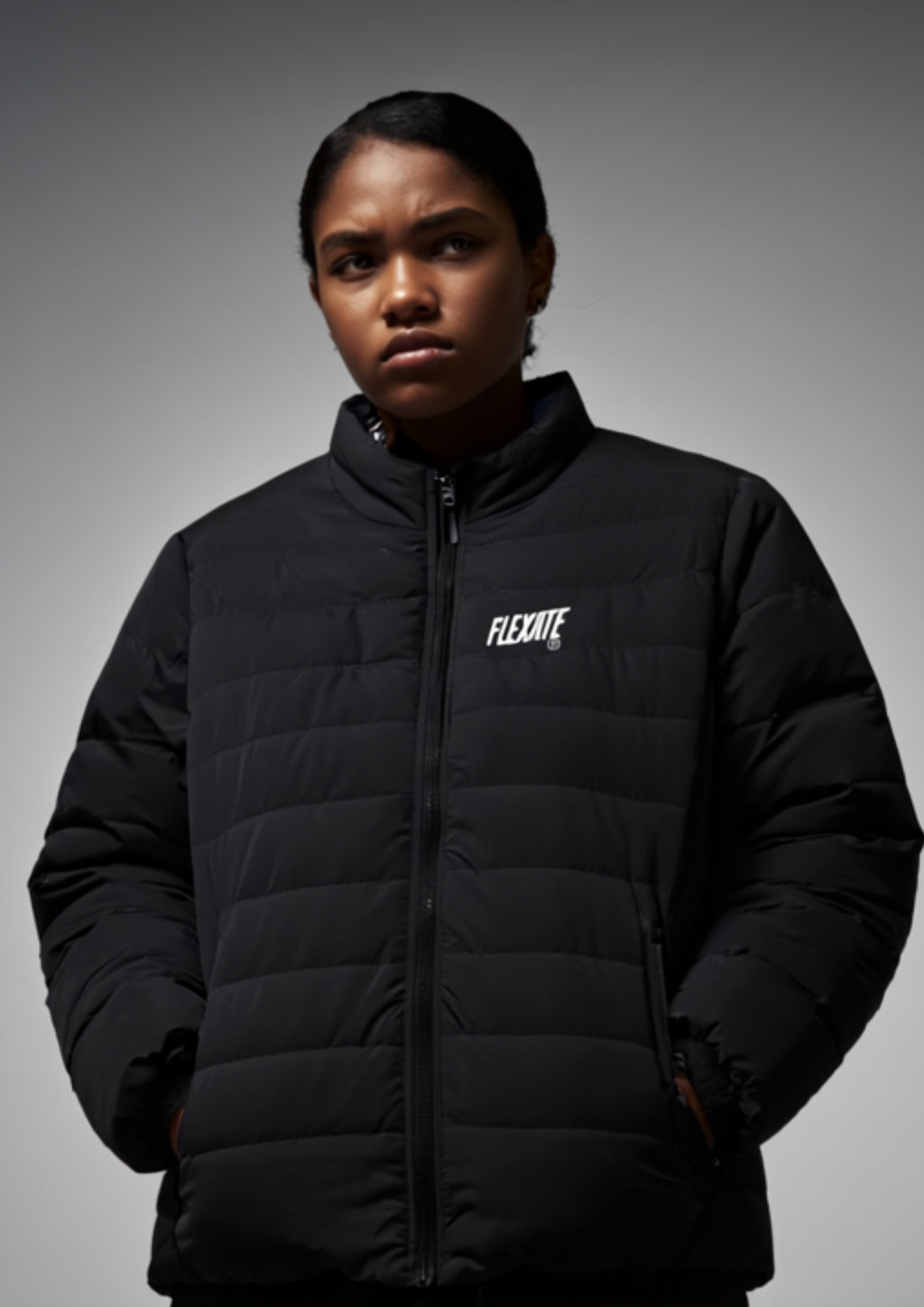 Flexate Slick Woman's Puffa Jacket - black