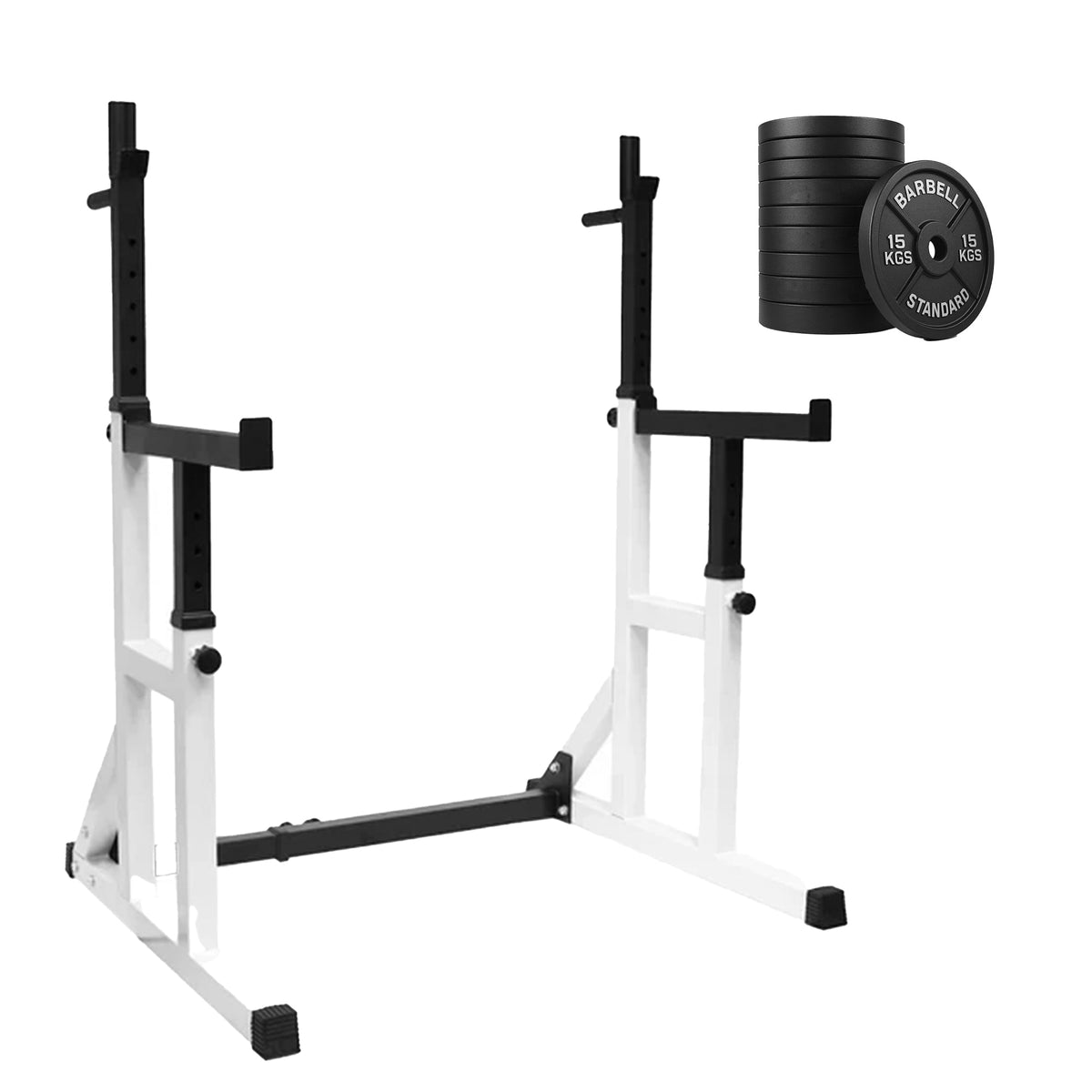 Heavy Duty Squat Rack Black & Wight