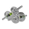 20kg Adjustable Steel Dumbbells Set with Walnut Handle – Compact, Durable Home Gym Free Weights