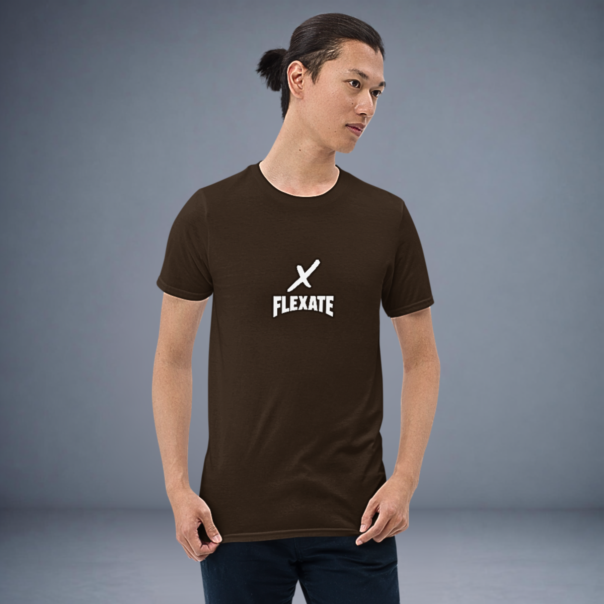 Flexate Champion White Logo & X Tee | Premium Cotton T-Shirt
