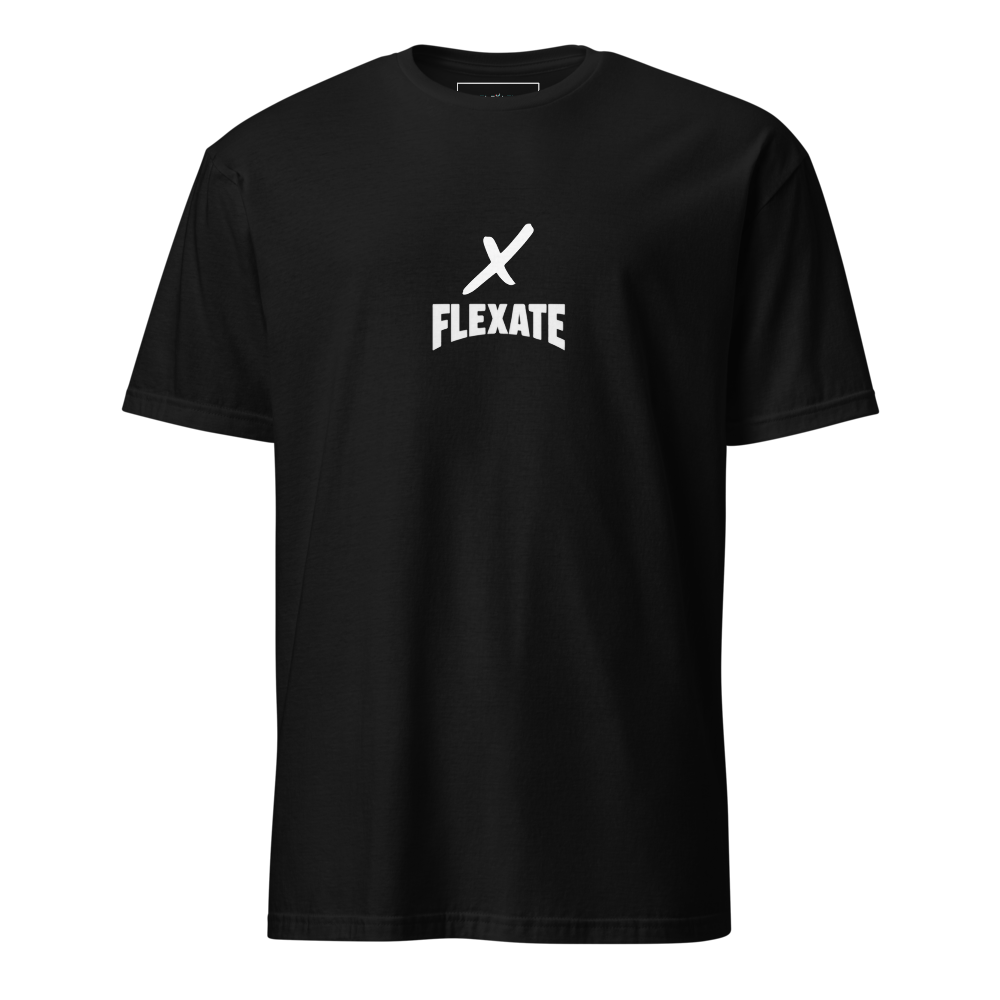 Flexate Champion White Logo & X Tee | Premium Cotton T-Shirt