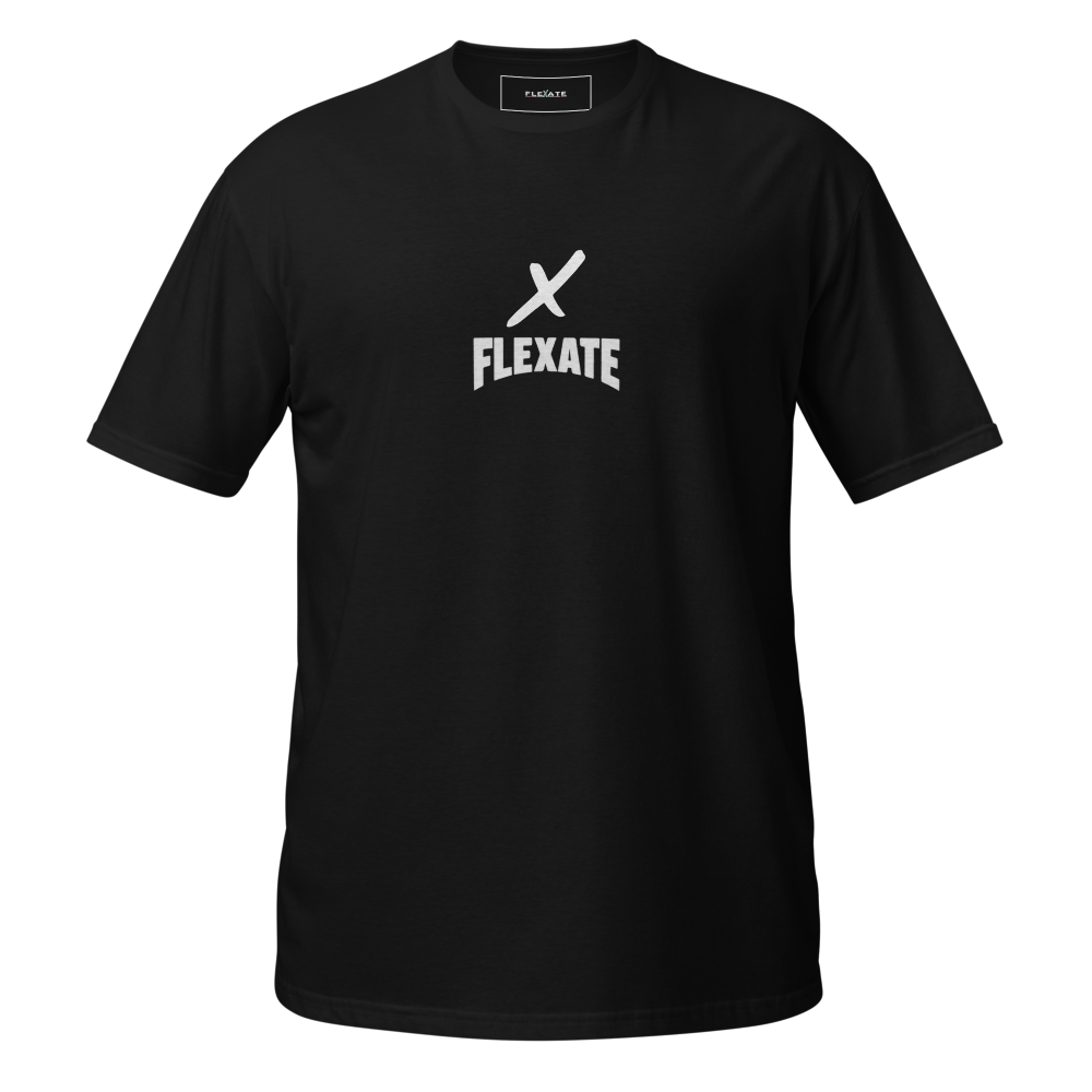 Flexate Champion White Logo & X Tee | Premium Cotton T-Shirt