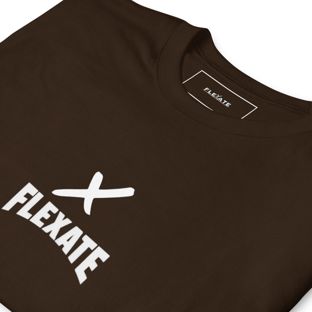 Flexate Champion White Logo & X Tee | Premium Cotton T-Shirt
