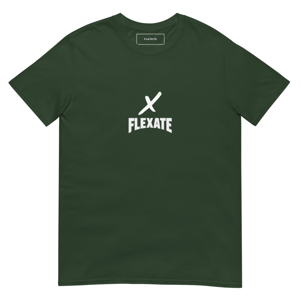 Flexate Champion White Logo & X Tee | Premium Cotton T-Shirt