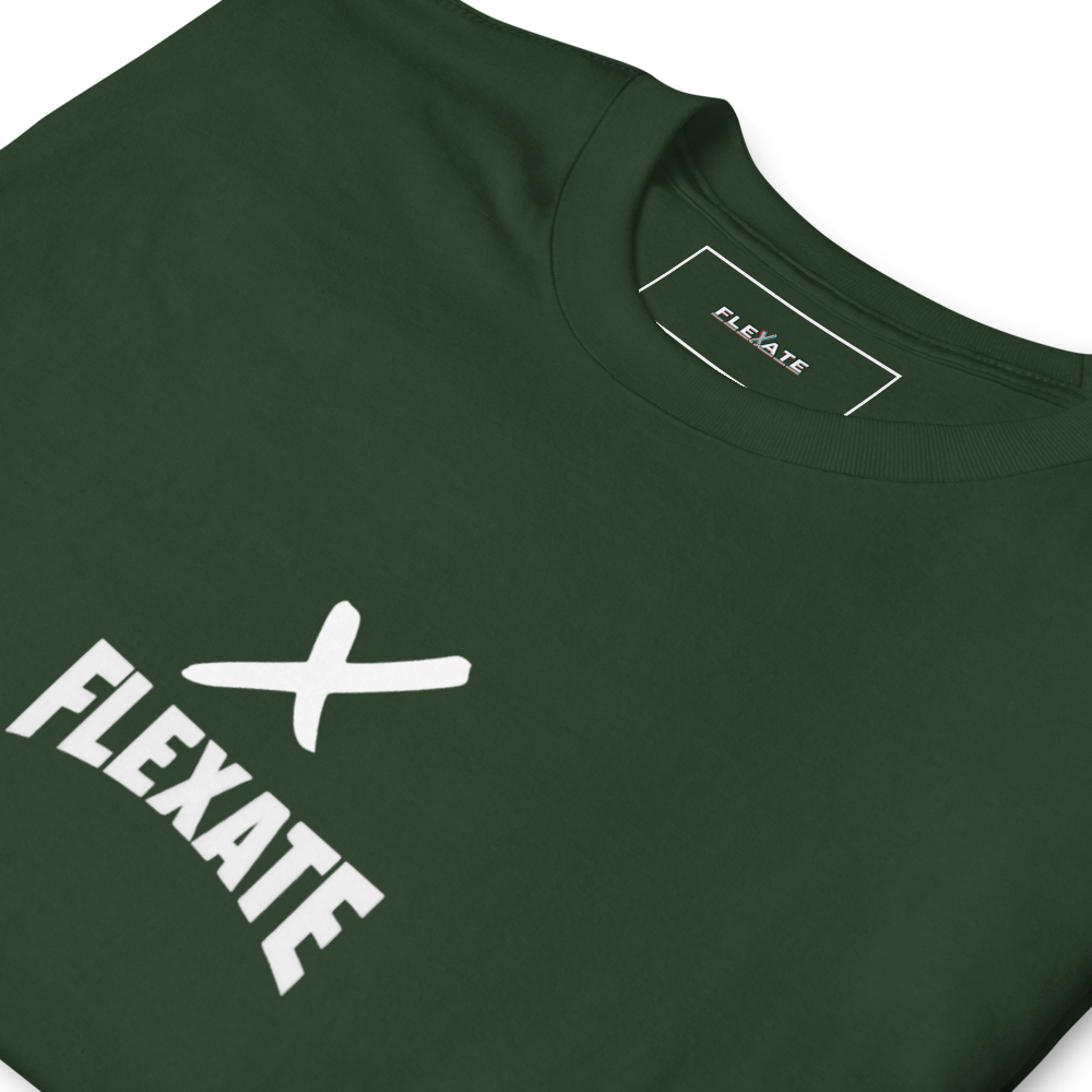 Flexate Champion White Logo & X Tee | Premium Cotton T-Shirt