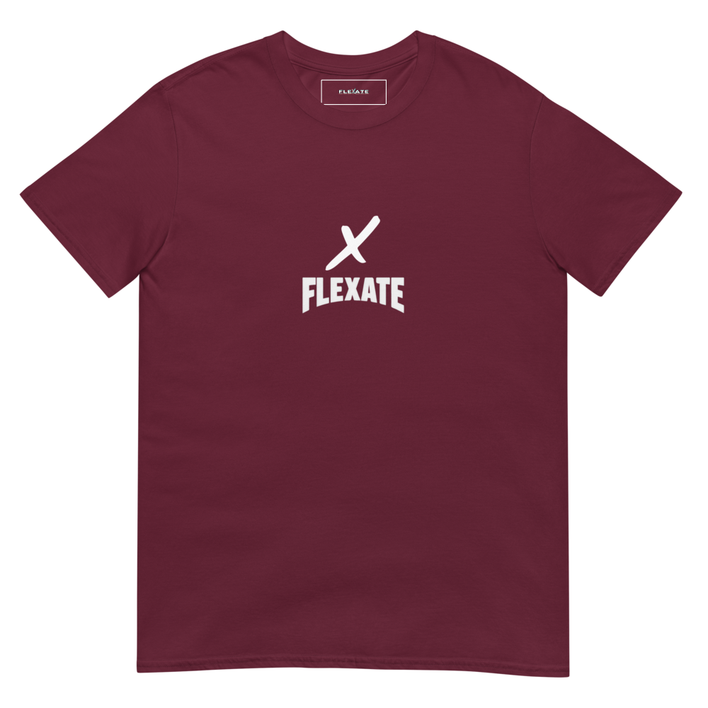 Flexate Champion White Logo & X Tee | Premium Cotton T-Shirt
