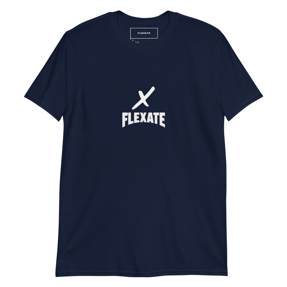 Flexate Champion White Logo & X Tee | Premium Cotton T-Shirt