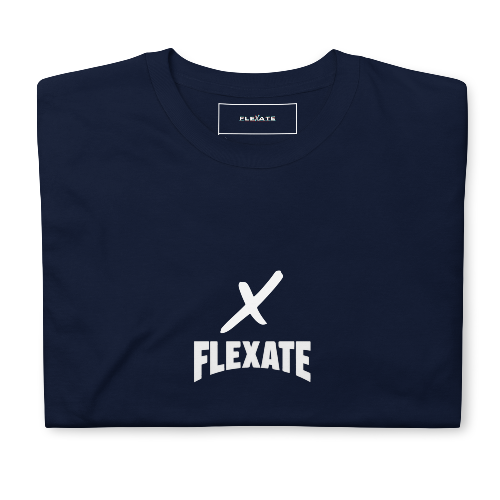 Flexate Champion White Logo & X Tee | Premium Cotton T-Shirt