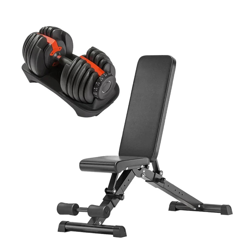 Adjustable Dumbbell Set – 24kg (53lbs) Quick Select – 10 Levels